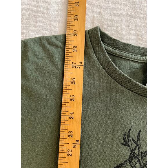 Beer Bear Antler Graphic Tee Green Gildan Heavy Cotton - 3XL - Picture 6 of 7